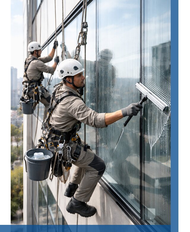 Мойка окон альпинистами в Кохме от 4675 р. | ВЫСОТНИК-Кхм