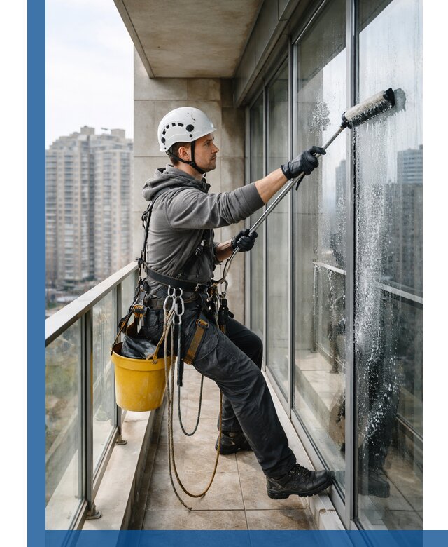 Профессиональная мойка балконного остекления в Кохме