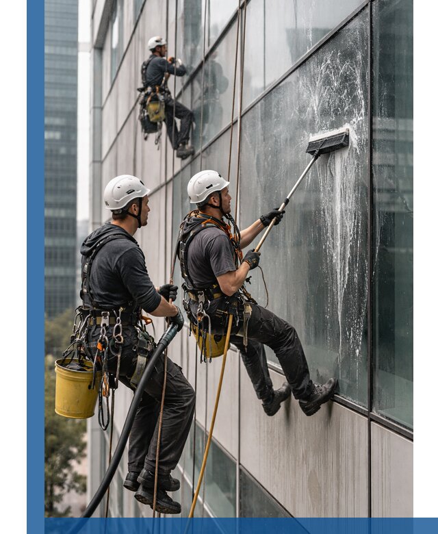Профессиональная высотная мойка фасадов зданий в Кохме