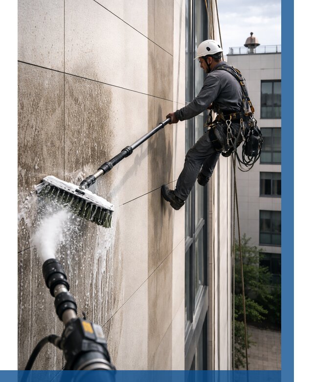 Мойка фасада из керамогранита в Кохме от 312 р. | ВЫСОТНИК-Кхм