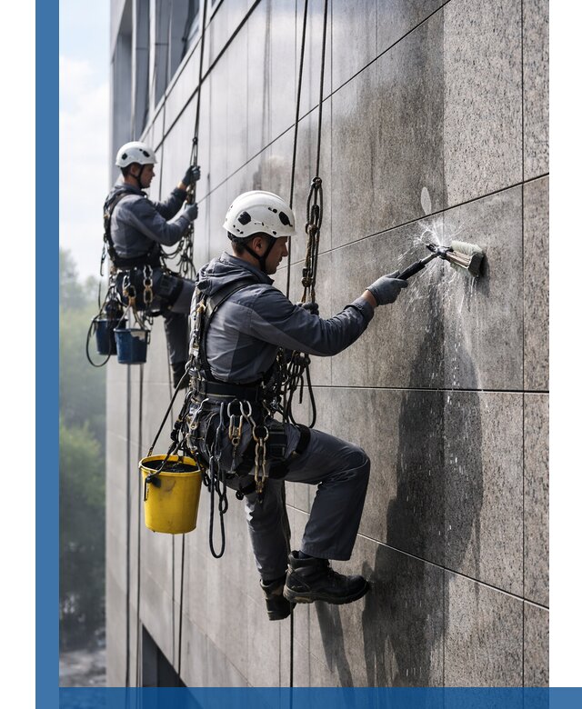 Профессиональная мойка фасада из керамогранита в Кохме