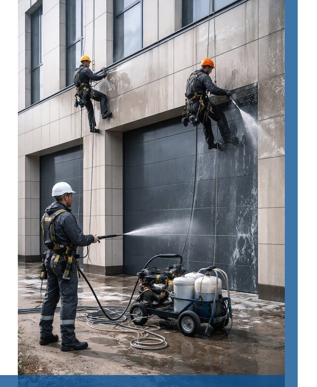 Послестроительная мойка фасада в Кохме от 312 р. | ВЫСОТНИК-Кхм