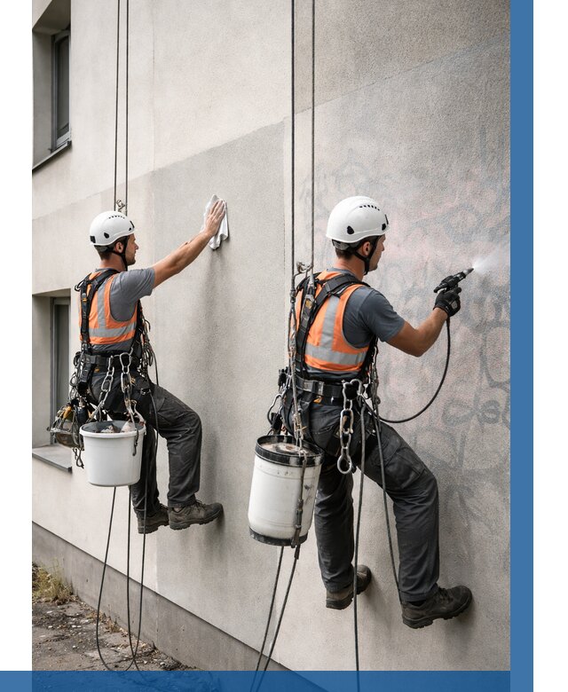 Антиграффити покрытие фасада в Кохме от 623 р. | ВЫСОТНИК-Кхм