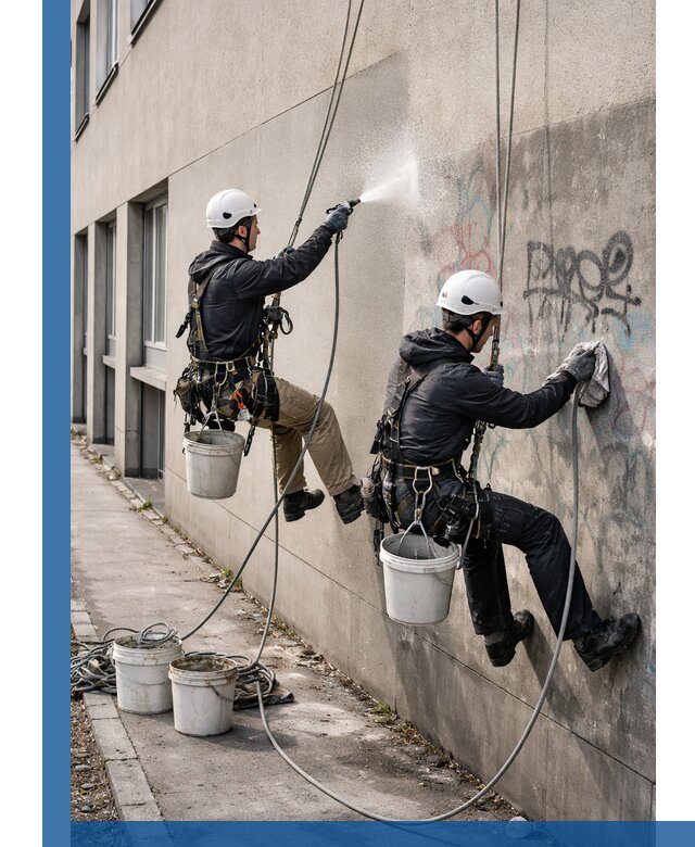 Антиграффити покрытие фасада с защитой от надписей в Кохме