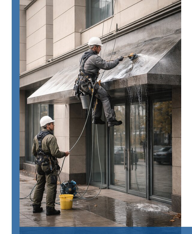 Профессиональная мойка козырьков и навесов в Кохме