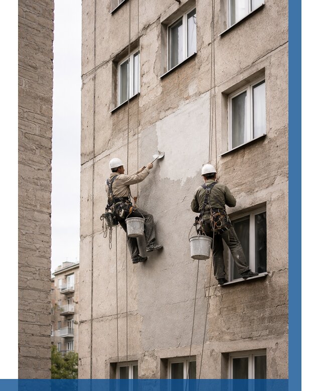 Косметический ремонт фасада в Кохме от 1143 р. | ВЫСОТНИК-Кхм