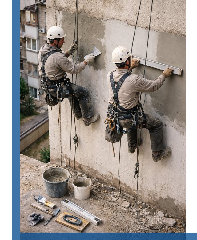 Комплексный ремонт штукатурного фасада с гарантией в Кохме