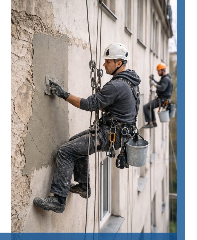 Восстановление штукатурки фасада в Кохме от 1247 р. | ВЫСОТНИК-Кхм