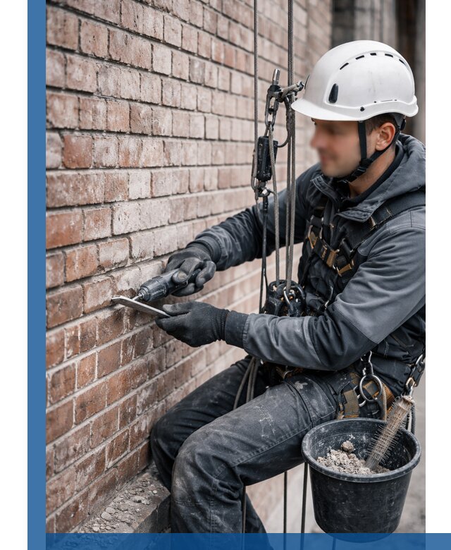 Расшивка кирпичных швов фасадов и стен, ремонт в Кохме