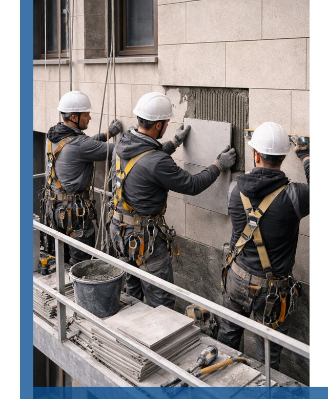 Ремонт облицовки фасада плиткой в Кохме с гарантией