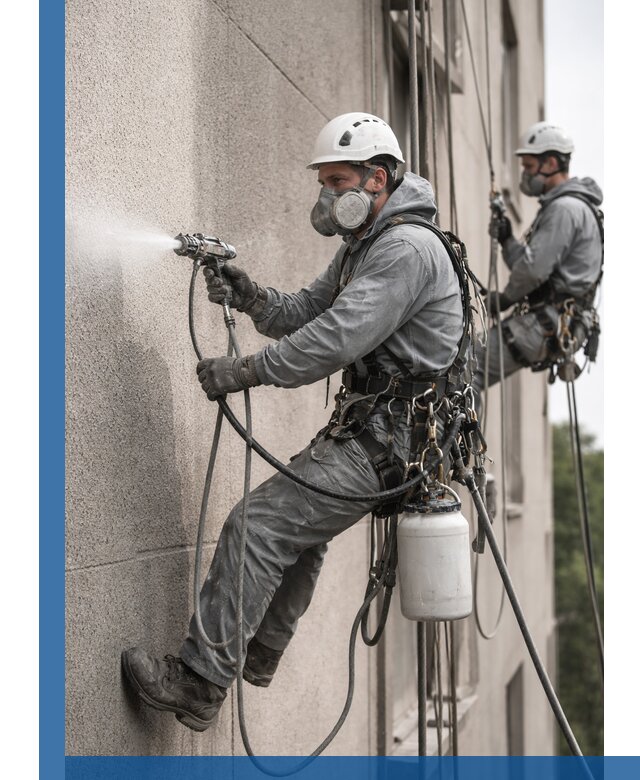 Безвоздушная покраска фасадов зданий в Кохме профессионально