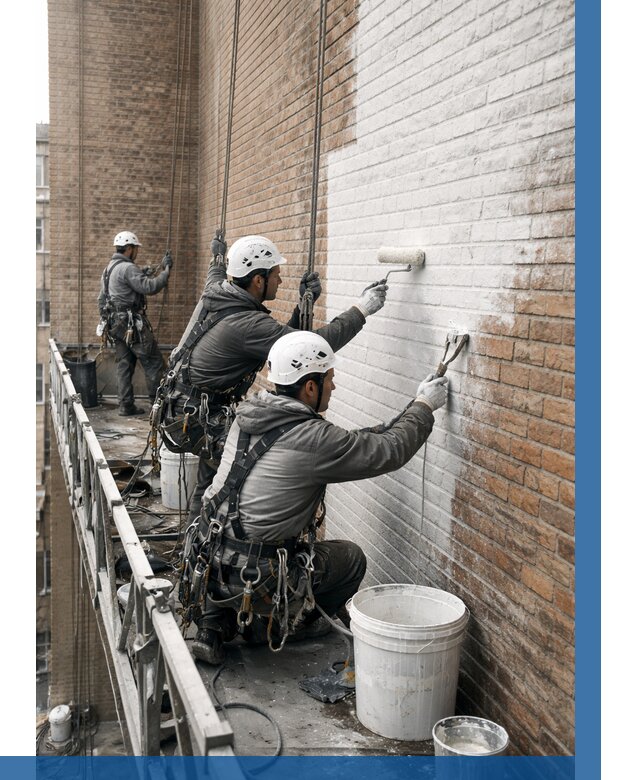 Покраска кирпичного фасада в Кохме от 364 р. | ВЫСОТНИК-Кхм