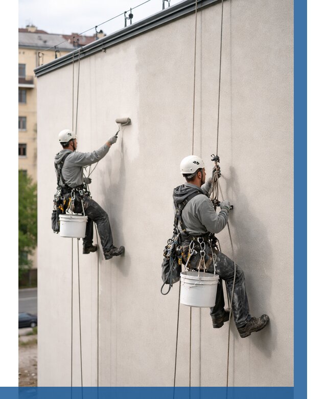 Покраска оштукатуренного фасада в Кохме от 332 р. | ВЫСОТНИК-Кхм