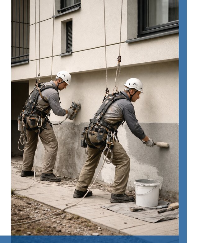 Окраска цоколя здания в Кохме от 467 р. под ключ | ВЫСОТНИК-Кхм