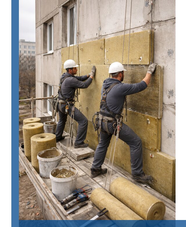 Утепление фасада минватой в Кохме под ключ с гарантией