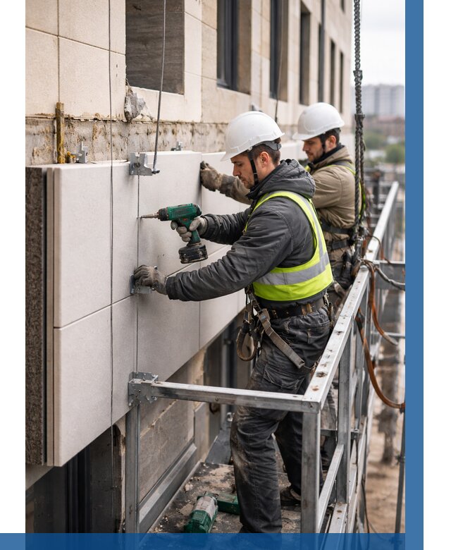 Монтаж фасадных термопанелей в Кохме от 1558 р. | ВЫСОТНИК-Кхм