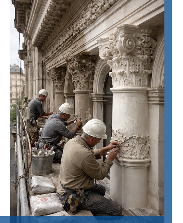 Реставрация фасадной лепнины в Кохме от 2597 р. | ВЫСОТНИК-Кхм