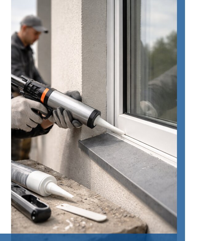 Герметизация монтажных швов окон в Кохме от 675 р. | ВЫСОТНИК-Кхм