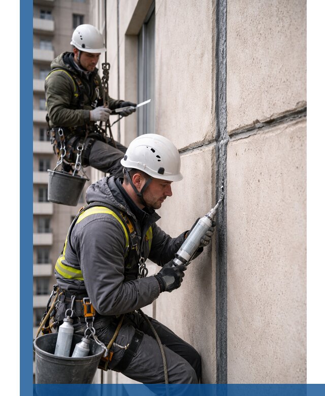 Герметизация деформационных швов фасада в Кохме качественно