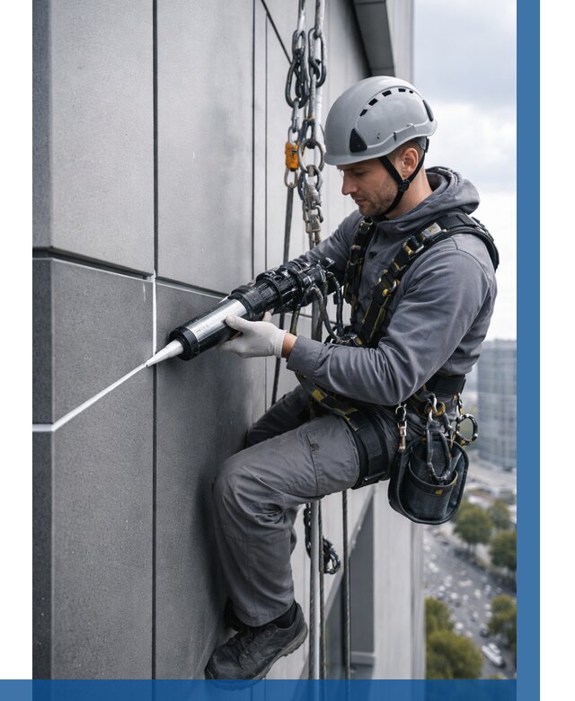 Герметизация стыков фасадных панелей в Кохме от 6752 р.| ВЫСОТНИК-Кхм