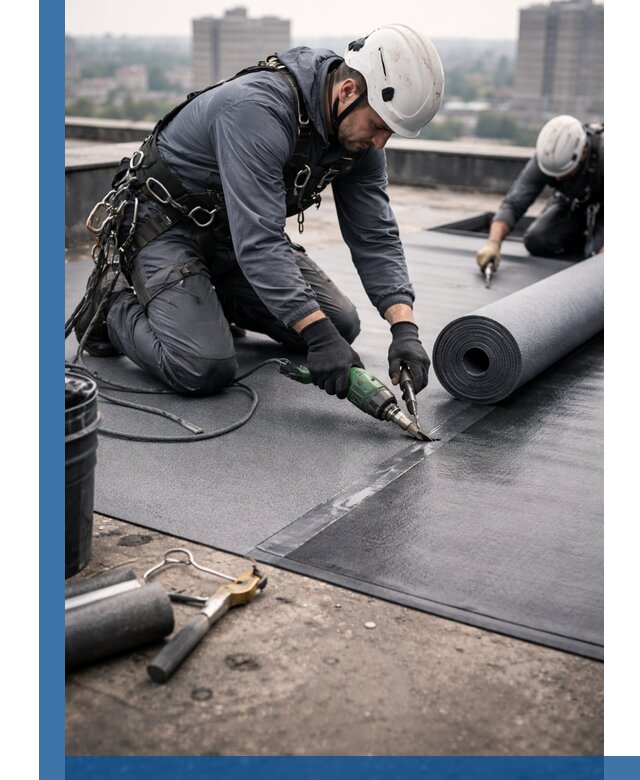 Ремонт мягкой кровли в Кохме с выездом промальпинистов