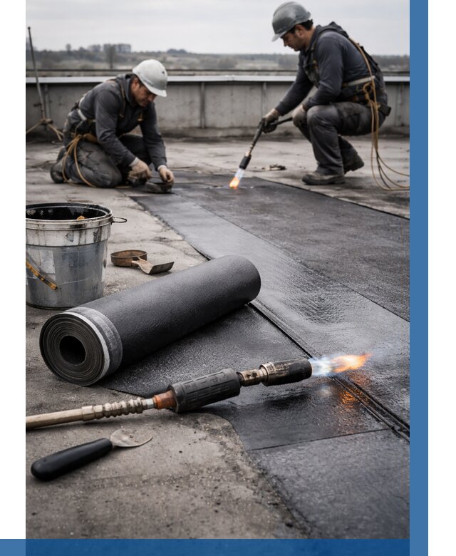 Ремонт рулонной кровли в Кохме от 675 р. | ВЫСОТНИК-Кхм