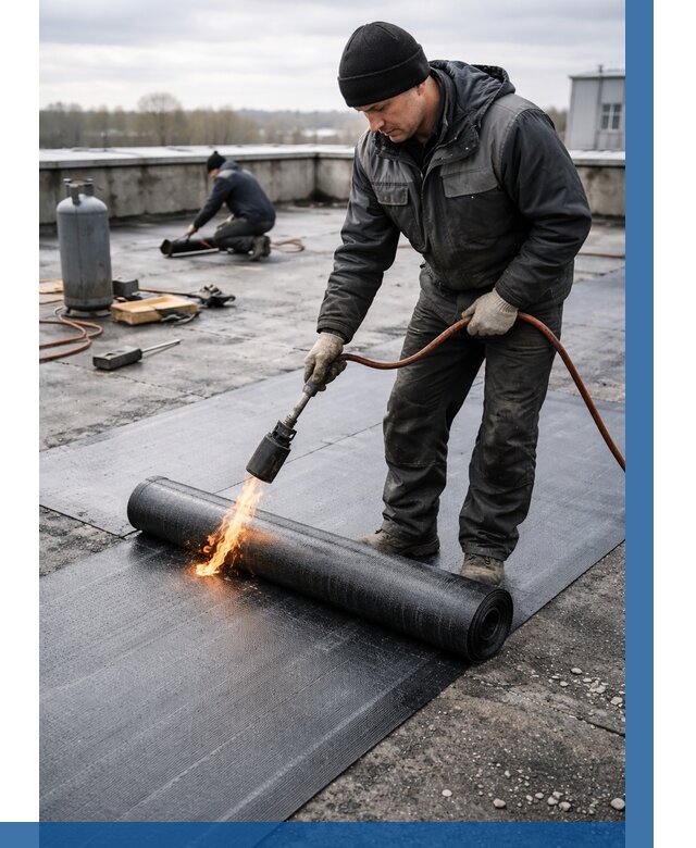 Ремонт наплавляемой кровли в Кохме от 727 р. | ВЫСОТНИК-Кхм