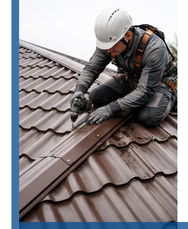 Ремонт металлочерепицы на крыше в Кохме профессионально