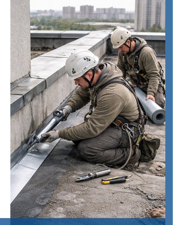 Ремонт кровельных примыканий в Кохме от 1247 р. | ВЫСОТНИК-Кхм