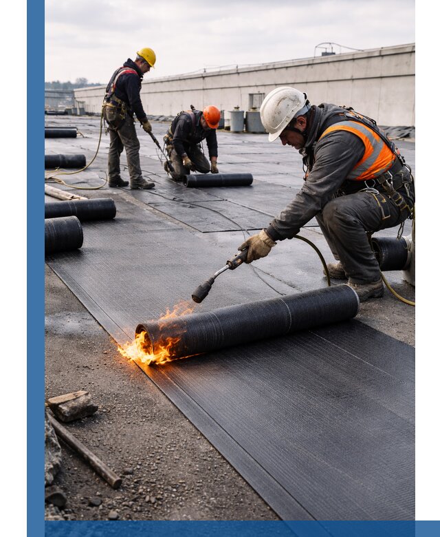 Монтаж наплавляемой кровли в Кохме профессионально