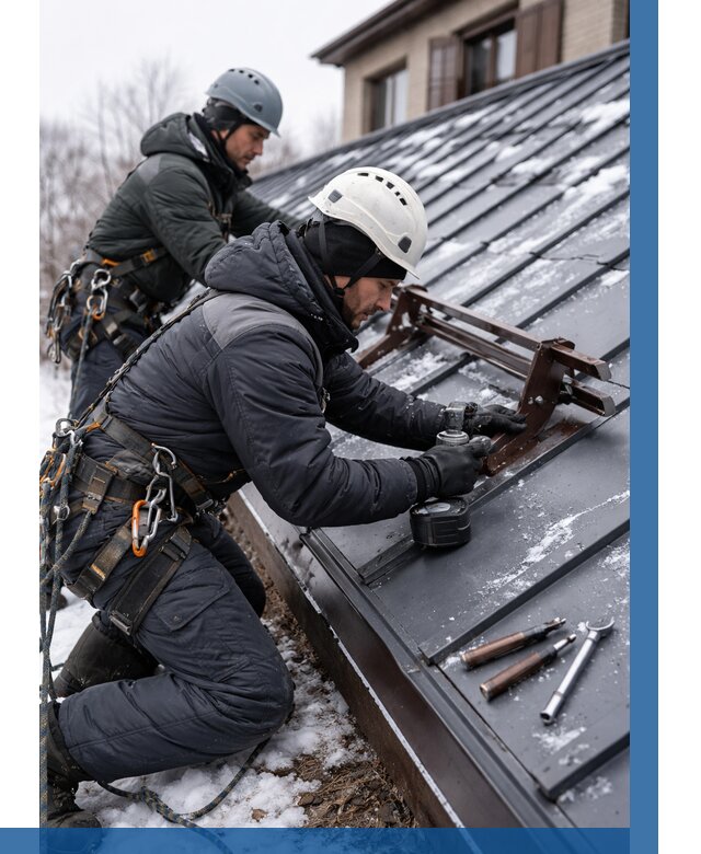 Монтаж снегозадержателей в Кохме от 467 р. | ВЫСОТНИК-Кхм