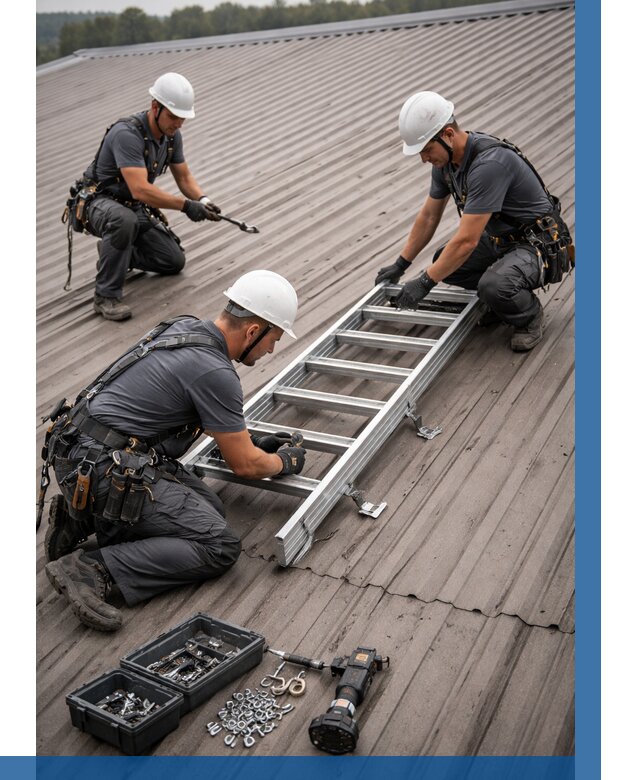 Монтаж кровельной лестницы в Кохме от 4675 р. | ВЫСОТНИК-Кхм