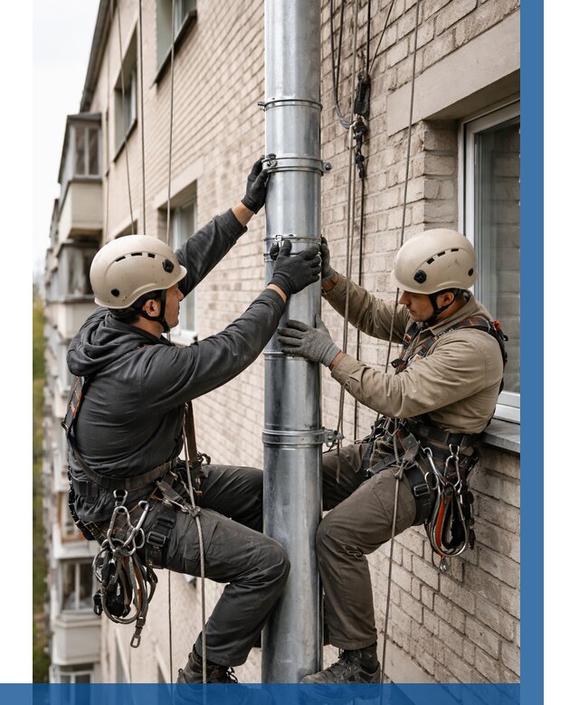 Замена водосточных труб в Кохме от 6752 р. | ВЫСОТНИК-Кхм