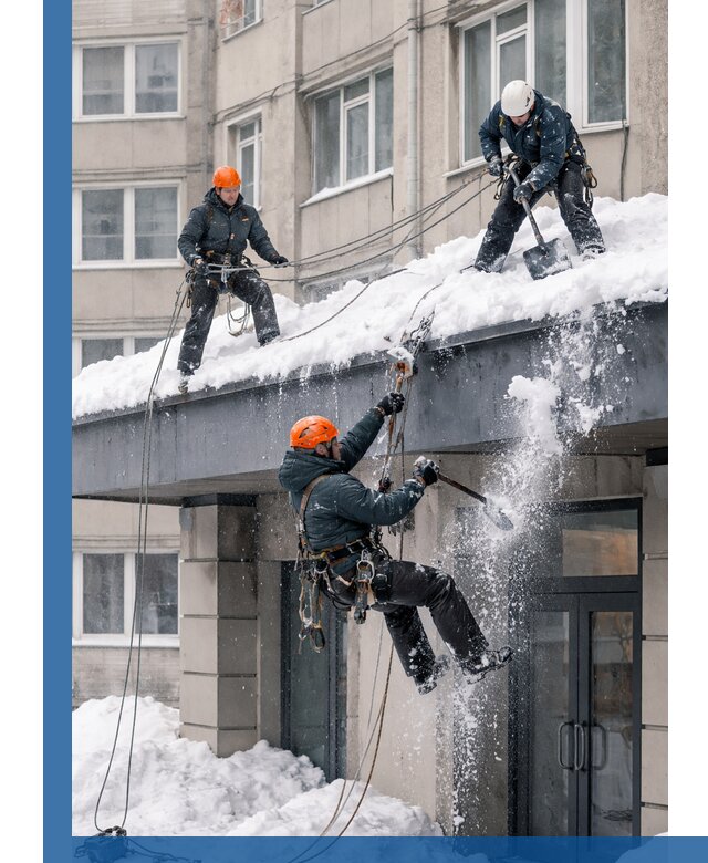 Безопасная очистка навесов от снега в Кохме круглогодично