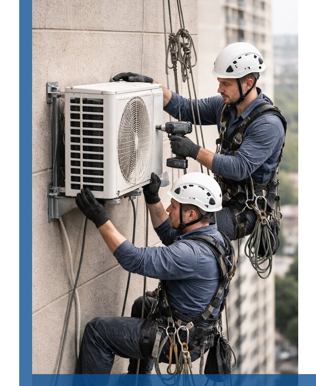 Монтаж внешнего блока кондиционера в Кохме установка и крепление