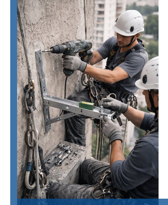 Установка кронштейнов кондиционера и крепежа в Кохме