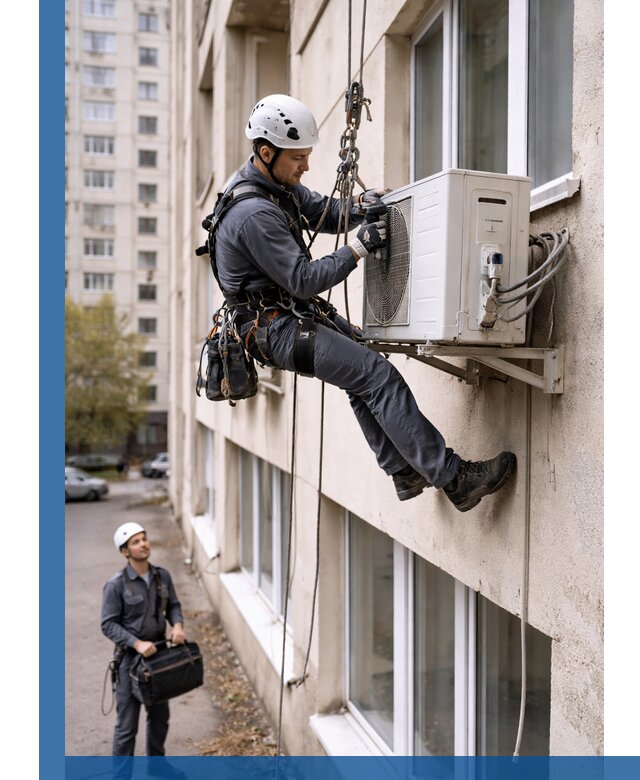 Демонтаж внешнего блока кондиционера в Кохме профессионально