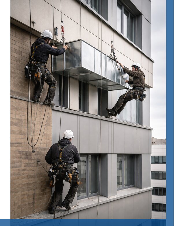 Монтаж воздуховодов на фасаде в Кохме от 1558 р. | ВЫСОТНИК-Кхм