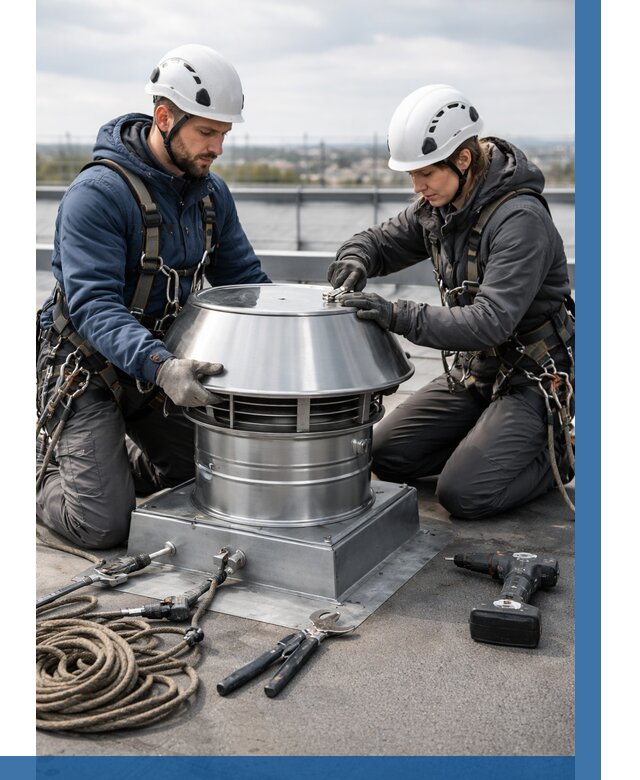 Установка дефлекторов на кровле в Кохме от 4675 р. | ВЫСОТНИК-Кхм