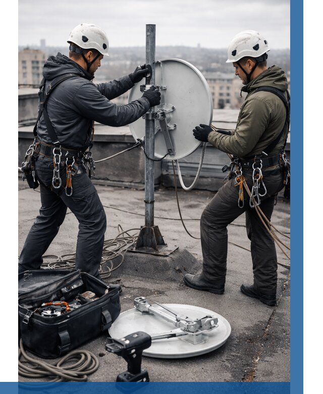 Демонтаж антенн на крыше в Кохме от 4675 р. | ВЫСОТНИК-Кхм