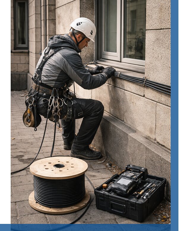 Прокладка оптоволоконного кабеля в Кохме от 831 р. | ВЫСОТНИК-Кхм