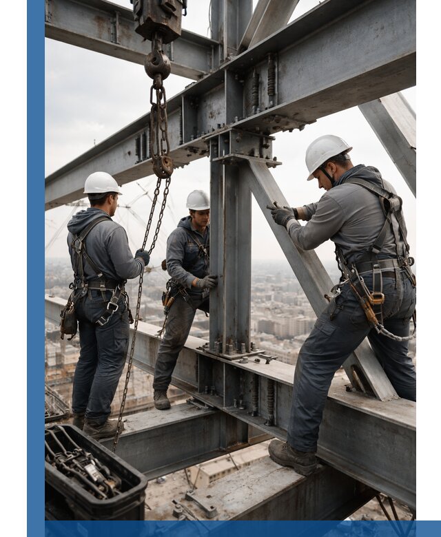 Профессиональный монтаж металлоконструкций на высоте в Кохме