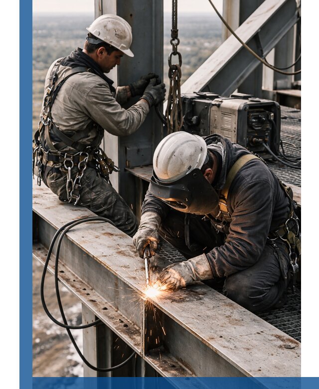 Высотные сварочные работы в Кохме для промышленных объектов