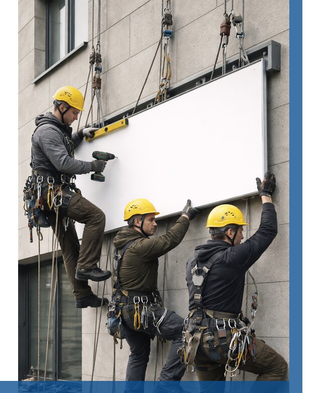 Монтаж рекламной вывески в Кохме от 8310 р. | ВЫСОТНИК-Кхм