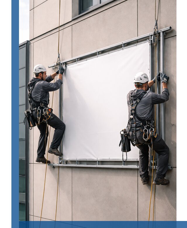 Монтаж наружной рекламной вывески в Кохме под ключ