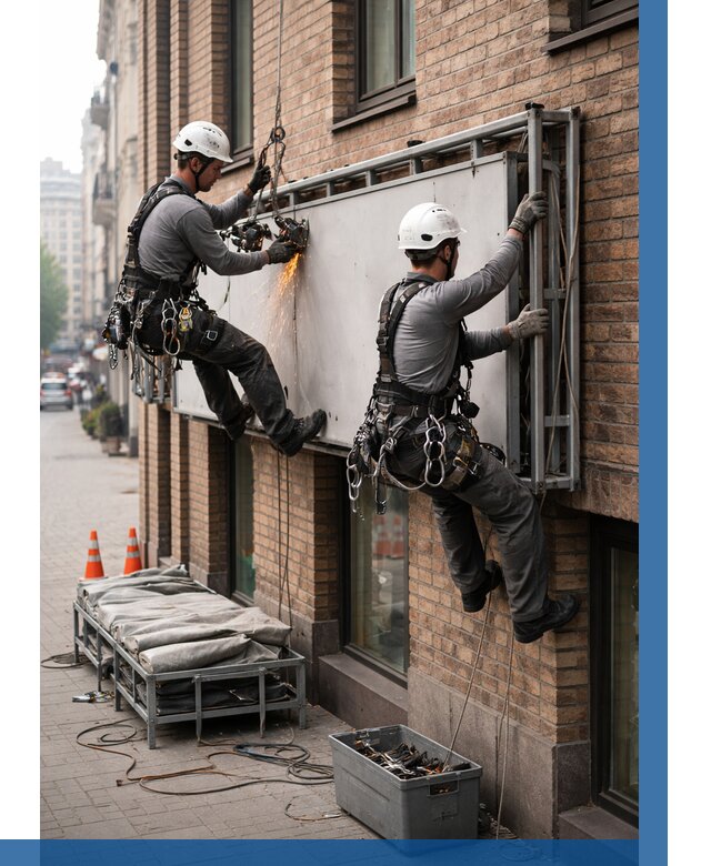 Демонтаж рекламной вывески в Кохме от 6752 р. | ВЫСОТНИК-Кхм