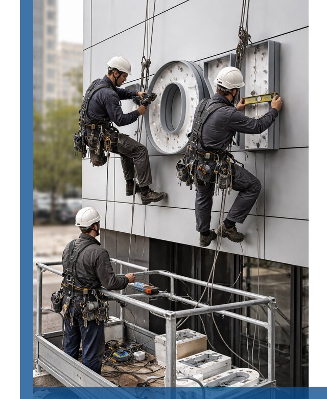 Профессиональный монтаж световых букв в Кохме под ключ