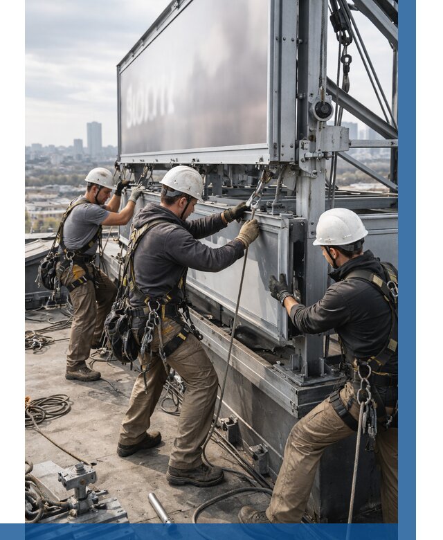 Монтаж крышной рекламной конструкции в Кохме от 62328 р.|ВЫСОТНИК-Кхм