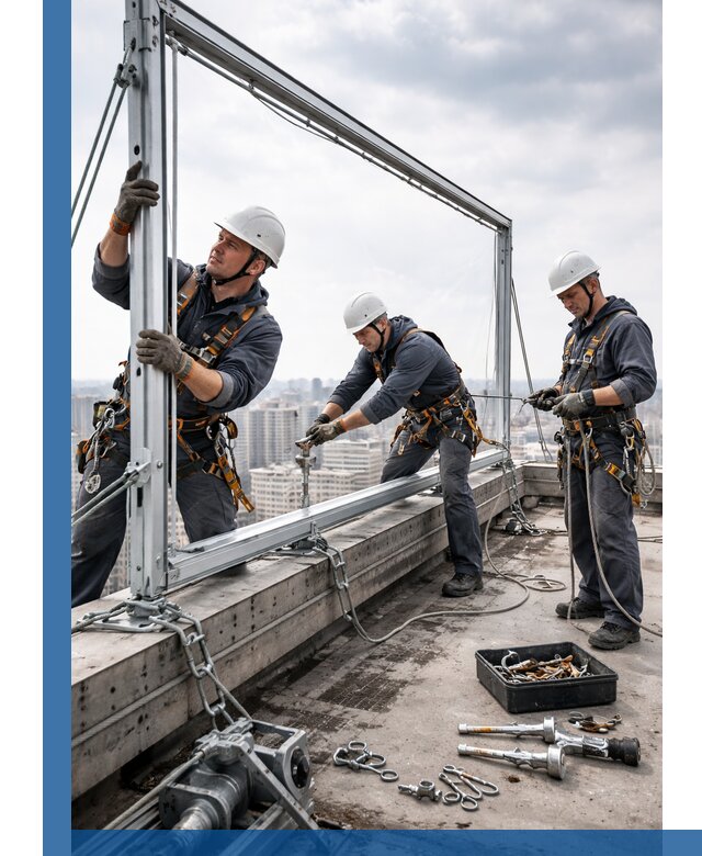 Монтаж крышных рекламных конструкций под ключ в Кохме