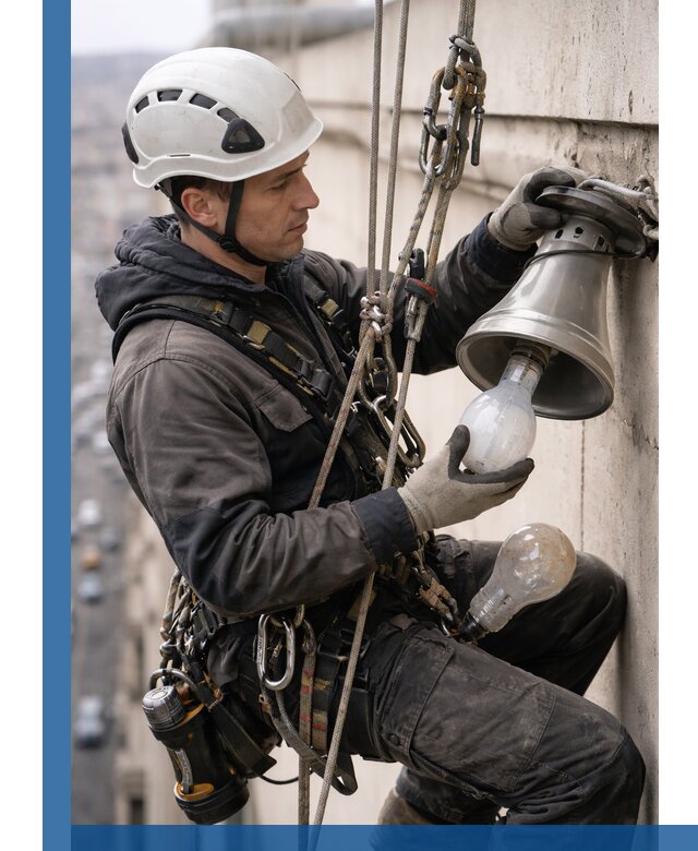 Замена ламп на высоте в Кохме профессионально и быстро